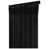Valor Jet by Versace Volume 5 27.5" Wide Heavyweight Greek Key Gloss Vinyl Wallpaper – Versace 935244X -Sample