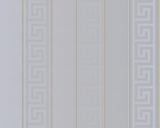Valor Rocky Coast by Versace Volume 5 Metallic Greek Key Stripe Wallpaper – Versace 935245X-Sample