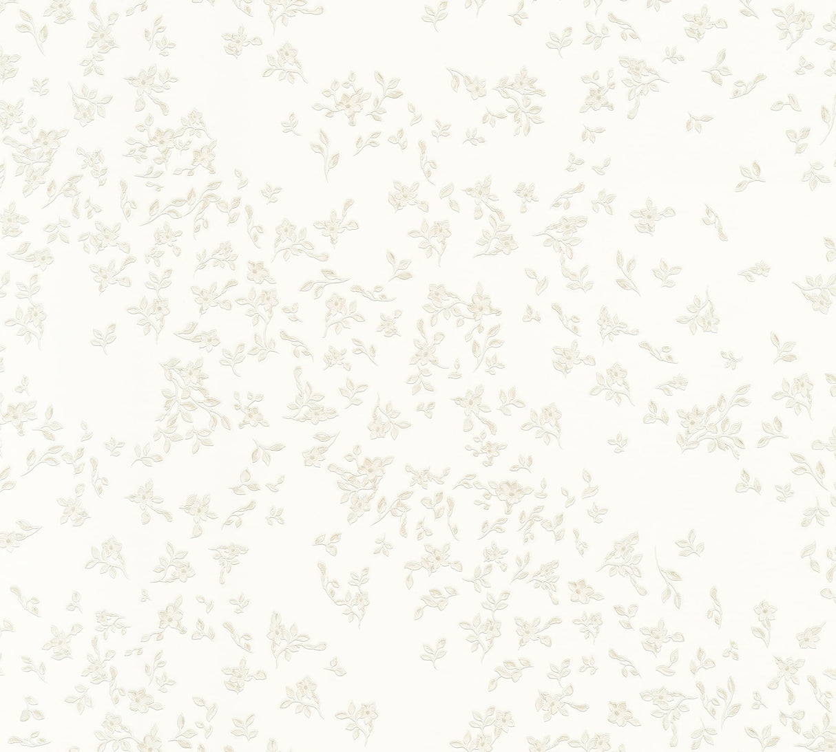Vesper Papyrus embossed floral wallpaper with delicate sprig motif