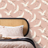 Cosette Blush by Fine Decor Cranes Wallpaper – Brewster Home Fashions FD43792