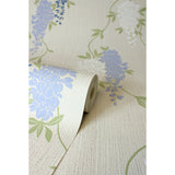Aisla Blue Wisteria by Fine Decor Expanded Vinyl Botanical Wallpaper 20.9-in x 33-ft – Brewster Home Fashions FD43674