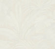 Versace Paragon wallpaper in ivory with textured botanical leaf pattern