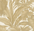 Paragon Opulance gold tropical botanical leaf wallpaper in semi-gloss heavyweight vinyl