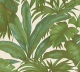 Paragon Amazon Green by Versace Tropical Botanical Leaf Vinyl Wallpaper – Versace 962405X -Sample