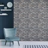Darren Grey Loft Brick by Fine Decor Photorealistic Brick Wallpaper – Brewster Home Fashions FD43799