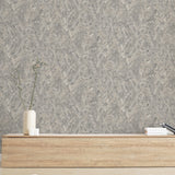 Evonne Charcoal by Arthouse Marble Patina Wallpaper – Brewster Home Fashions AH296706