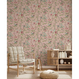 Elspeth Pink by Fine Decor Floral Trail Wallpaper – Brewster Home Fashions FD43445