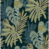 A-Street Prints Alocasia Green Tropical Foliage Wallpaper roll and pattern