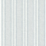 A-Street Prints Ayanna Blue Striped Wallpaper roll and pattern