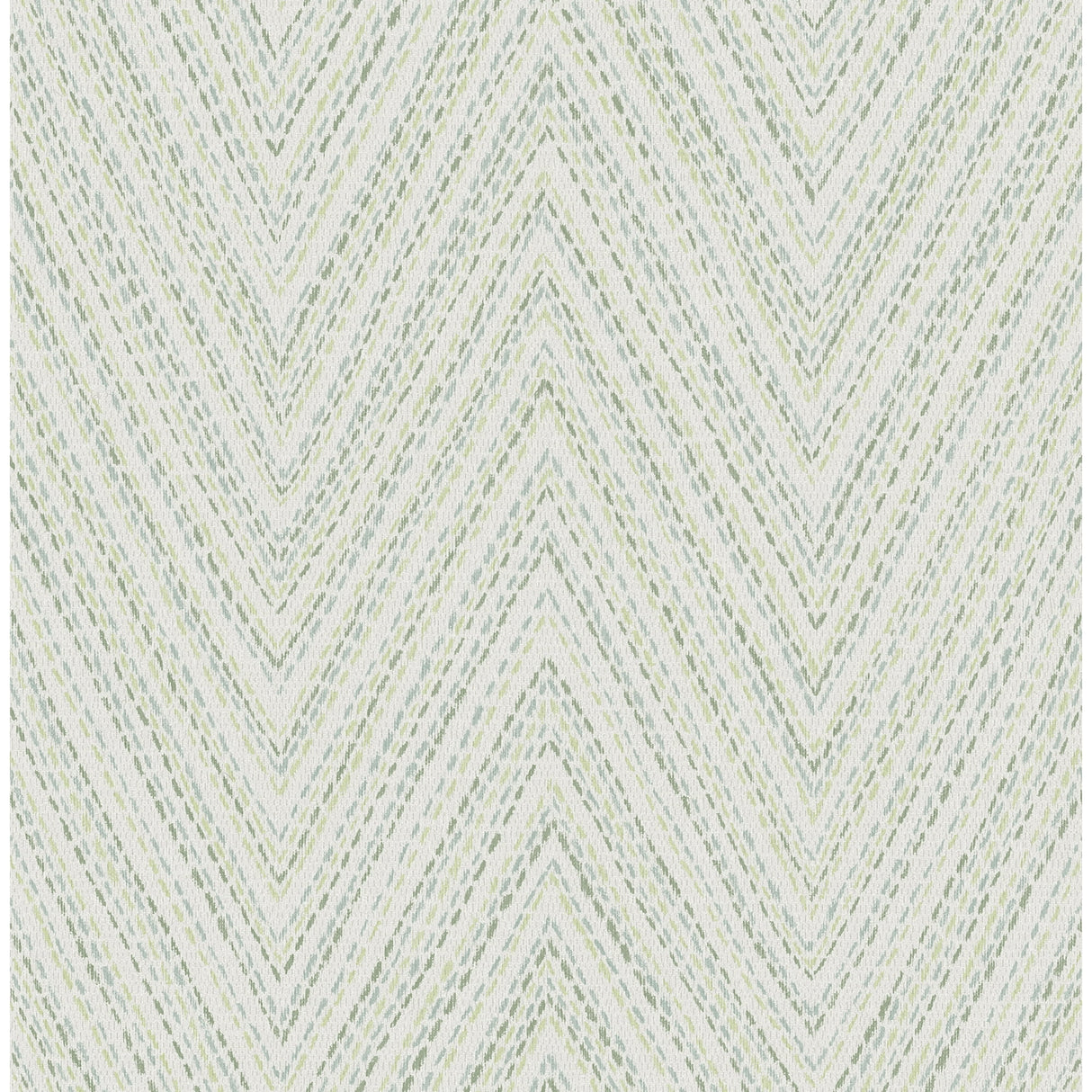 A-Street Prints Lainey Green Stitched Chevron Wallpaper roll and pattern