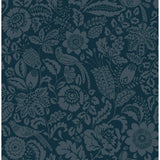 Marta Navy Floral Trail Wallpaper by A-Street Prints