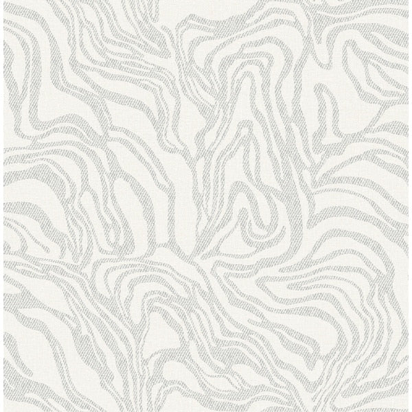 A-Street Prints Massar Silver Modern Marbled Wallpaper roll and detail