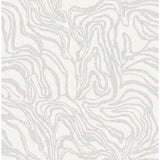A-Street Prints Massar Silver Modern Marbled Wallpaper roll and detail