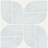Savoye Dark Blue Spiral Arches Wallpaper by A-Street Prints