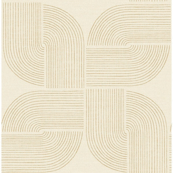 A-Street Prints Savoye Wheat Spiral Arches Wallpaper roll and pattern
