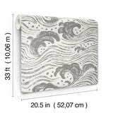 Swell Charcoal by A-Street Prints Ocean Wave Wallpaper – A-Street Prints 4172-27510