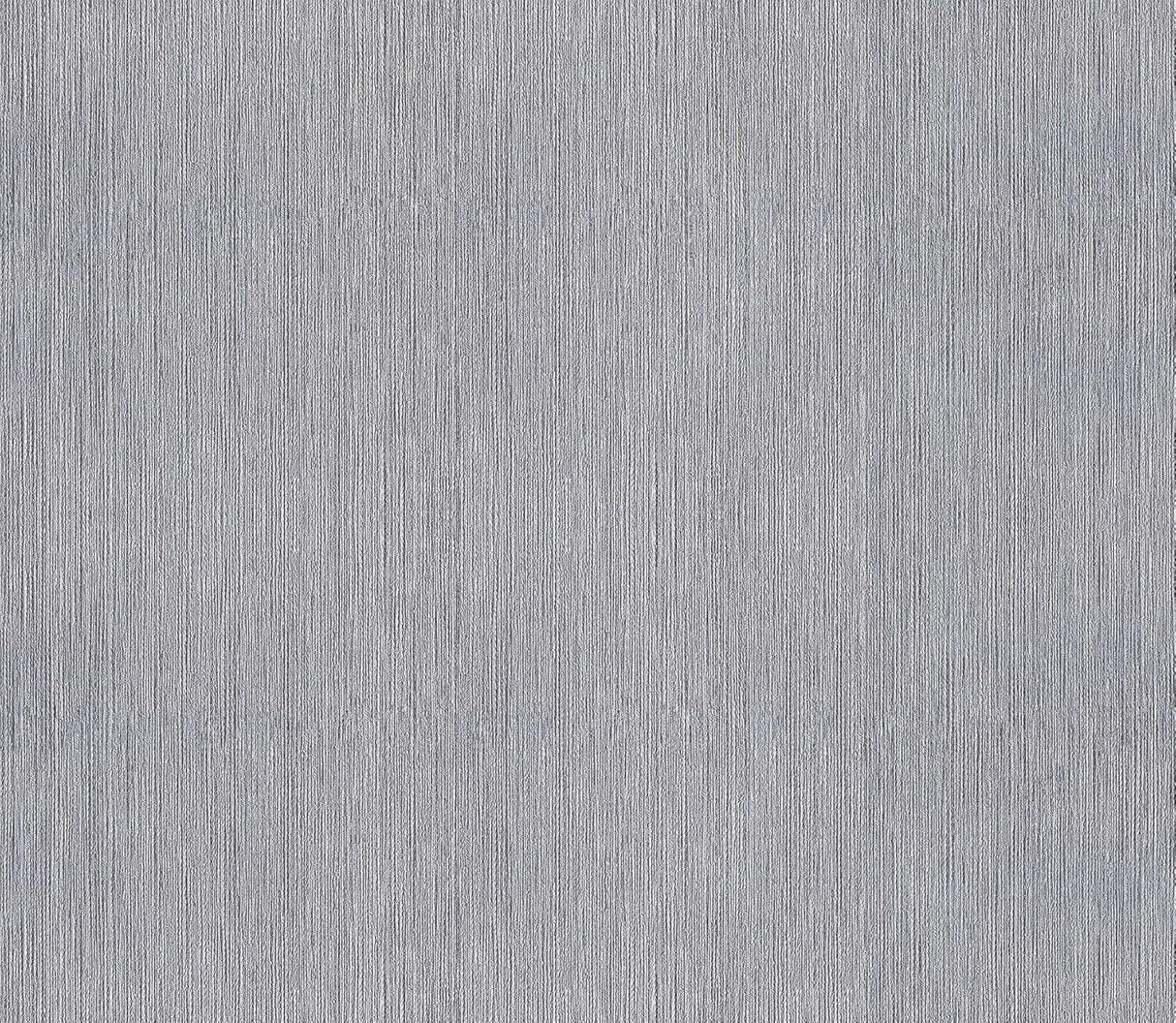 Closeup of Sunshower Grey Stria Wallpaper showing vertical textural ribbons