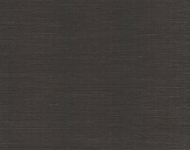 Plain Sisal Grasscloth Black Wallpaper with Natural Woven Texture - York AB2195DL