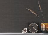 Sisal Grasscloth Black Wallpaper with Makasa Sisal Weave - York AB2195