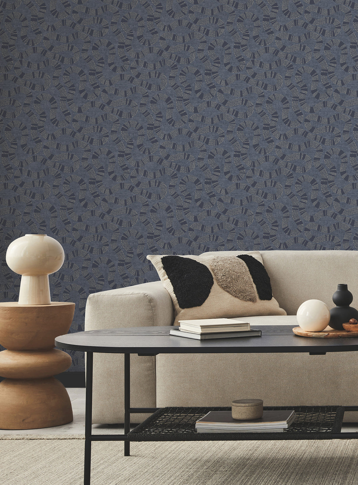 Ophidia Navy by Antonina Vella Wallpaper – York Designer Series AB3002