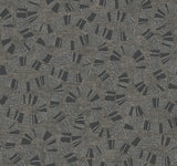 Antonina Vella Ophidia Black wallpaper with serpentine dotted bands on charcoal ground