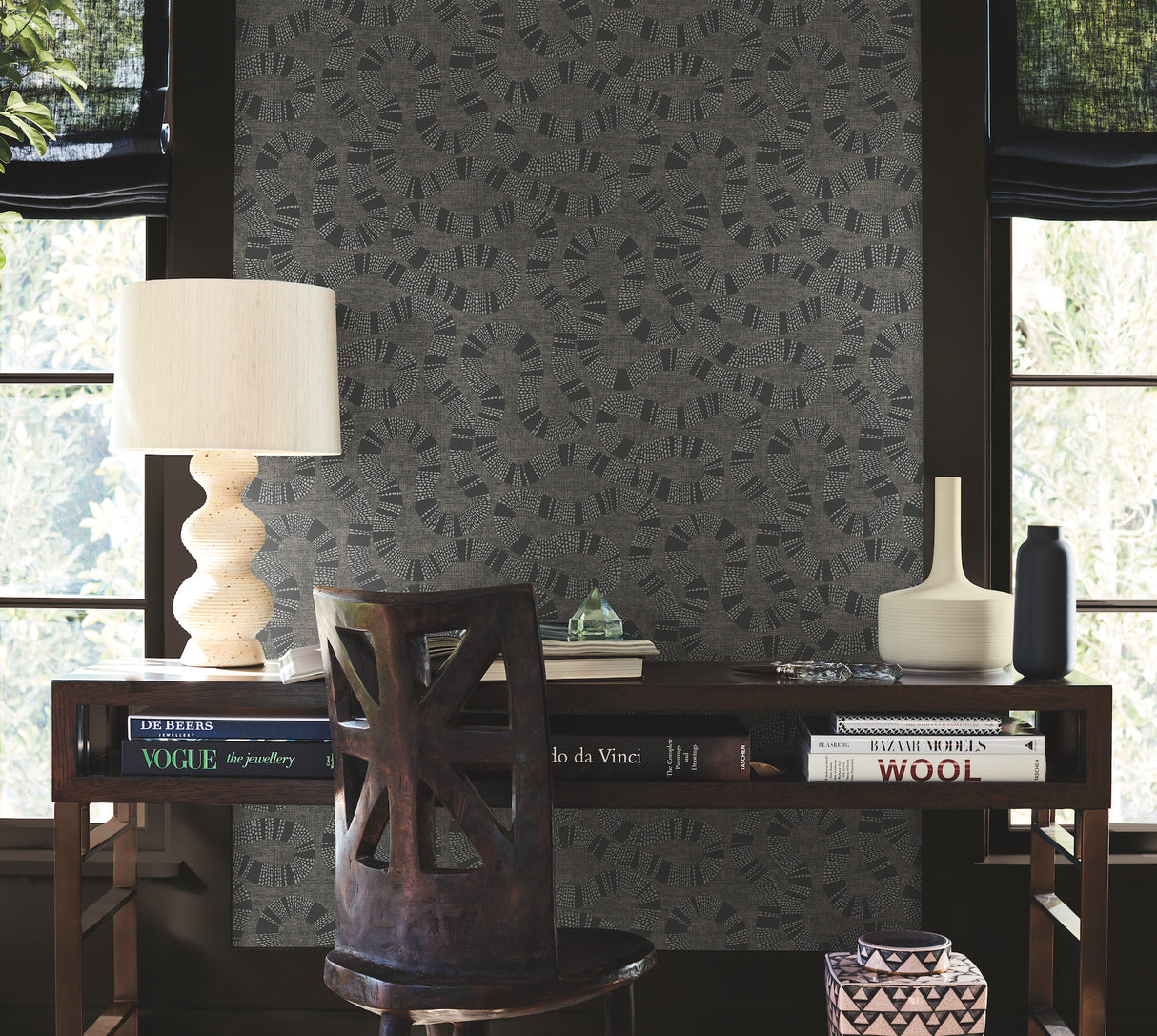 Ophidia Black by Antonina Vella Wallpaper – York Designer Series AB3004