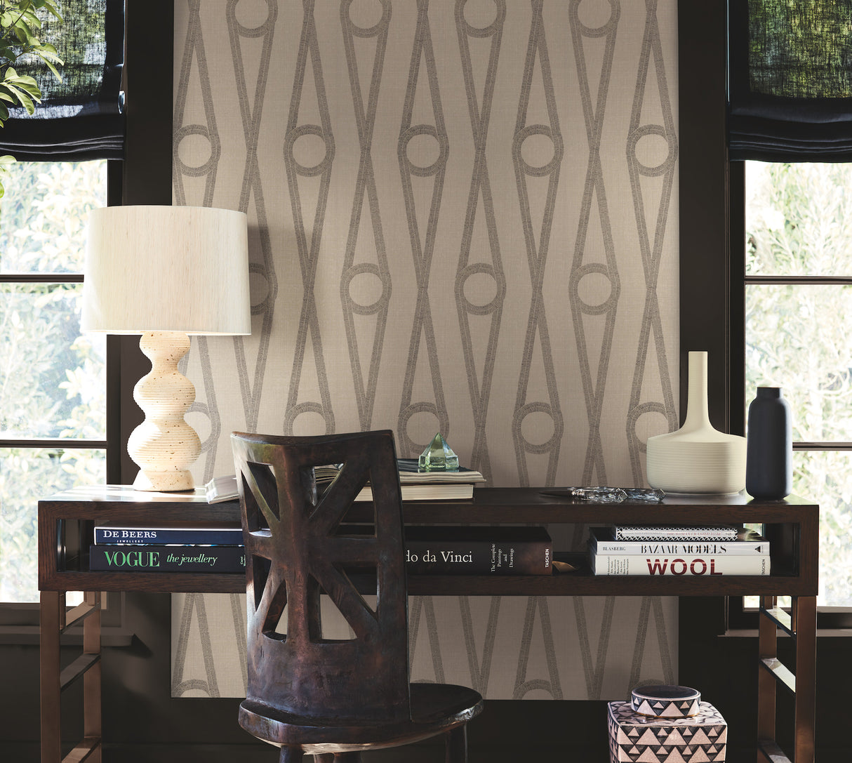 Henlein Gold by Antonina Vella Ogee Raised Foil Wallpaper – York Designer Series AB3012