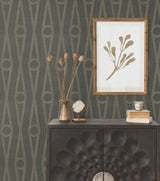 Henlein Charcoal by Antonina Vella Sculptured Finishes Ogee Wallpaper – York Designer Series AB3014
