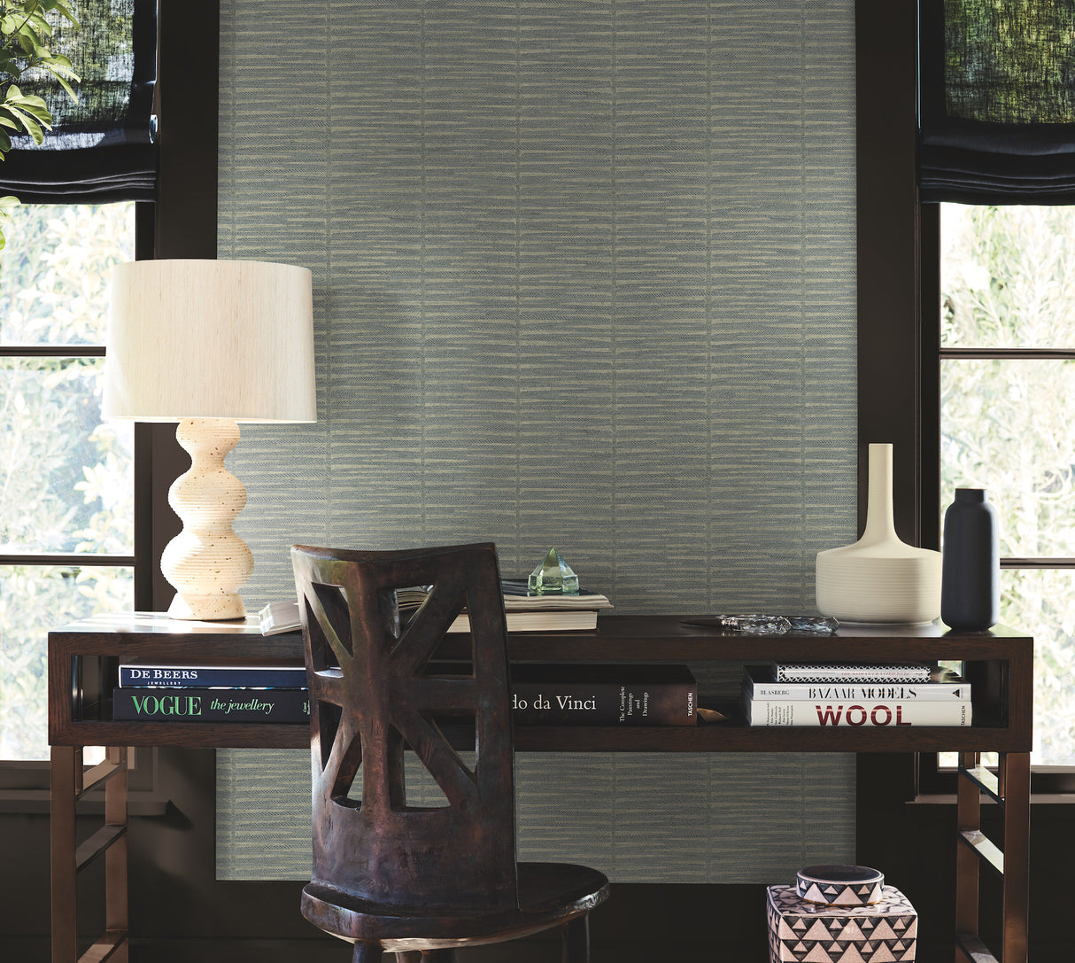 Iringa Indigo by Antonina Vella Botanical Wallpaper – York Designer Series AB3054