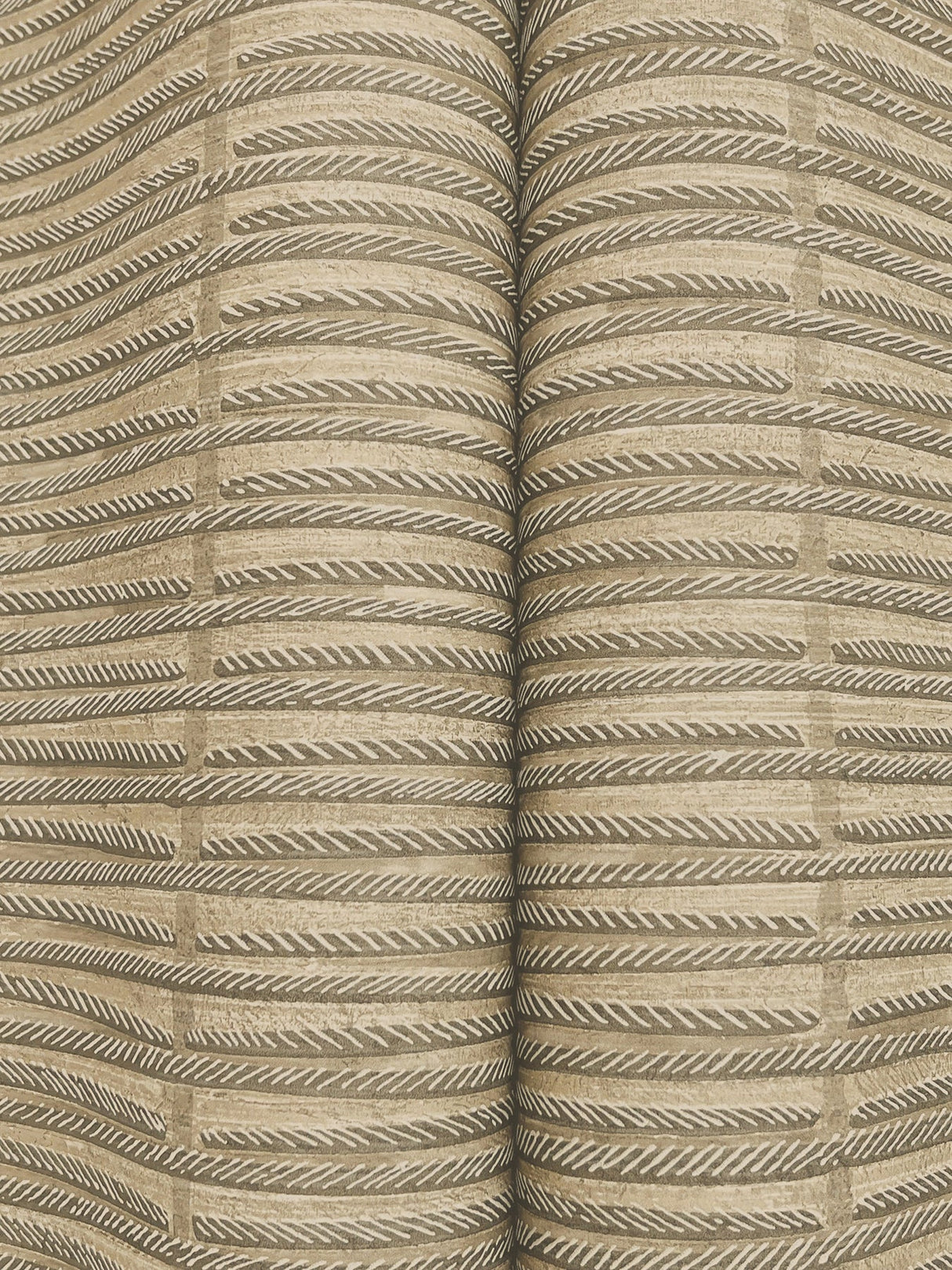 Iringa Mocha by Antonina Vella Textured Woven Stripe Wallpaper – York Designer Series AB3055