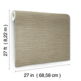 Iringa Mocha by Antonina Vella Textured Woven Stripe Wallpaper – York Designer Series AB3055