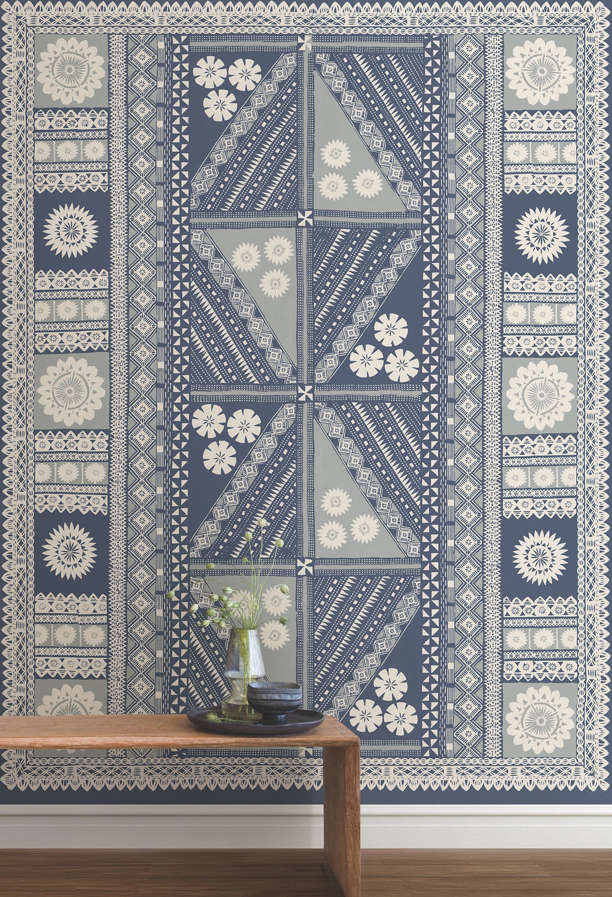 Tapa Indigo by Antonina Vella Wall Mural – York Designer Series AB3058M