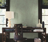 Allerton Bamboo Sage by Antonina Vella Bamboo Silhouette Paste the Wall Non Woven Wallpaper - York Designer Series AB3064-Sample