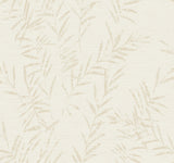 Allerton Bamboo Alabaster by Antonina Vella Botanical Unpasted Non Woven Wallpaper, 27 in x 27 ft - York Designer Series AB3065-Sample