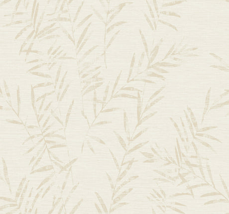 AB3065 Allerton Bamboo Alabaster non woven wallpaper roll, 27 in x 27 ft