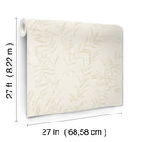 Allerton Bamboo Alabaster by Antonina Vella Botanical Non Woven Wallpaper- York Designer Series AB3065