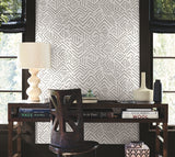 Sirih Black by Antonina Vella Geometric Wallpaper- York Designer Series AB3081