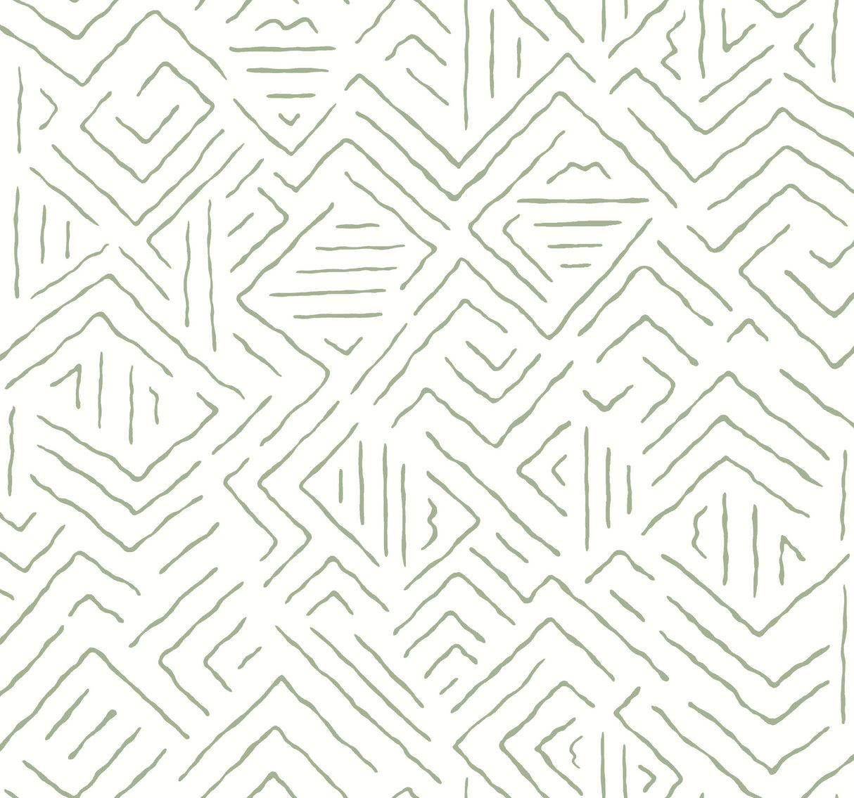 Sirih Sage Wallpaper by Antonina Vella, 27 in x 27 ft roll