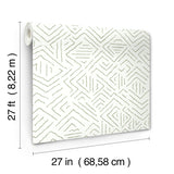 Sirih Sage by Antonina Vella Geometric Non Woven Wallpaper – York Designer Series AB3082