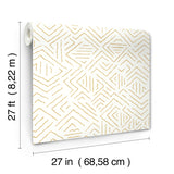 Sirih Ochre by Antonina Vella Geometric Wallpaper – York Designer Series AB3084