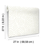 Sirih Beige by Antonina Vella Geometric Non Woven Wallpaper – York Designer Series AB3085