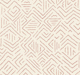 Antonina Vella Sirih Sedona Wallpaper AB3086 – terracotta geometrics on white