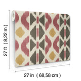 Patan Ruby by Antonina Vella Geometric Ikat Wallpaper – York Designer Series AB3091