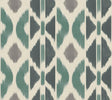 Patan Indigo geometric ikat stripe wallpaper by Antonina Vella