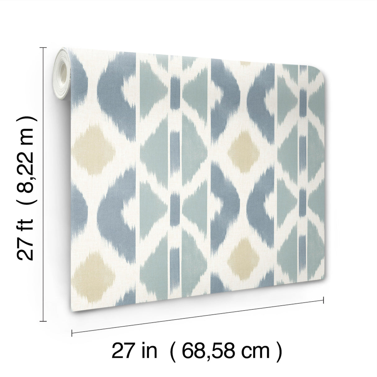 Patan Denim by Antonina Vella Geometric Ikat Stripe Wallpaper – York Designer Series AB3094