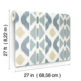Patan Denim by Antonina Vella Geometric Ikat Stripe Wallpaper – York Designer Series AB3094