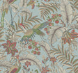 Heronwood Sky Blue wallpaper with herons and botanical motifs by Antonina Vella
