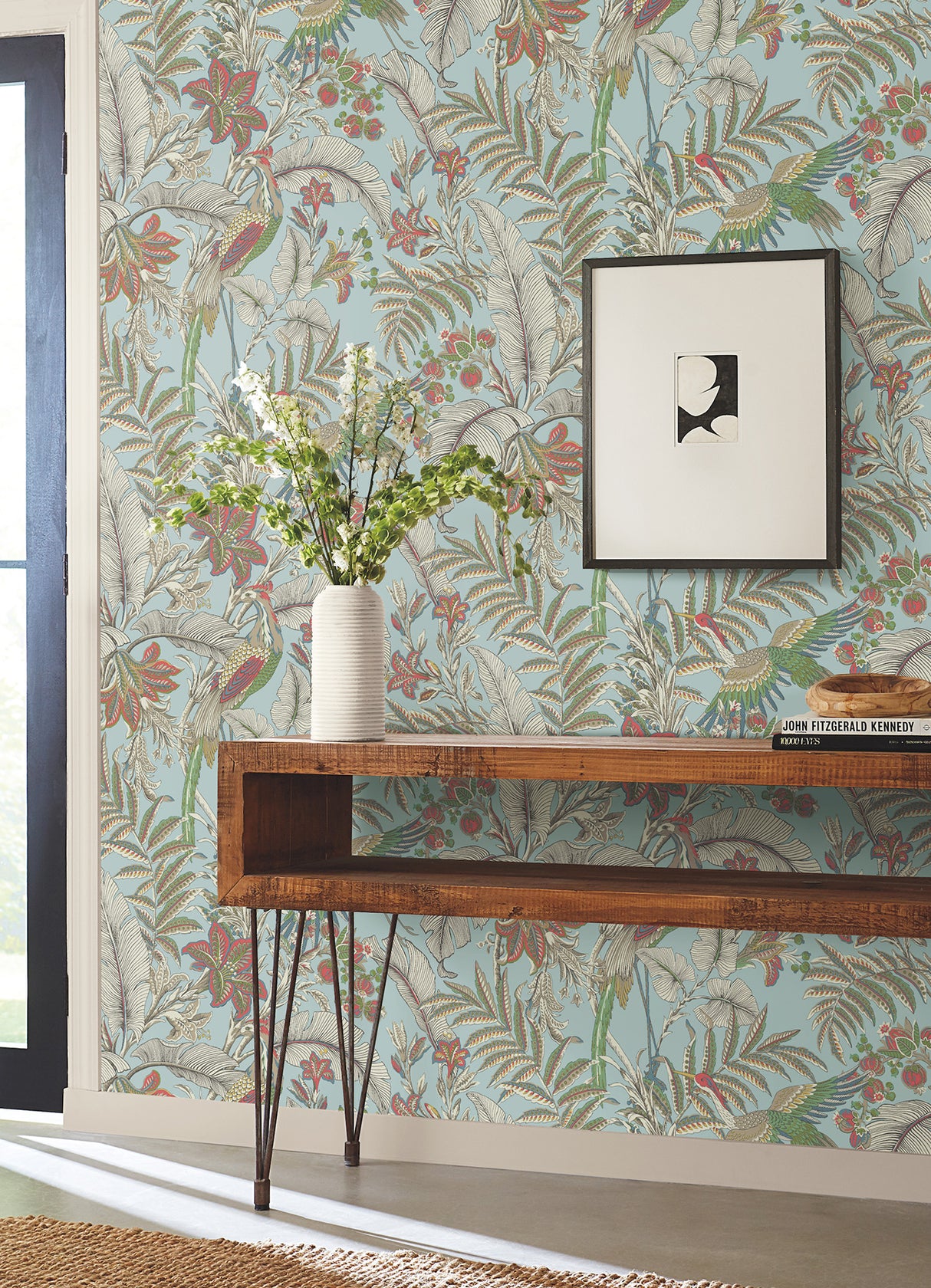 Heronwood Sky Blue by Antonina Vella Animals & Insects Wallpaper – York Designer Series AB3102