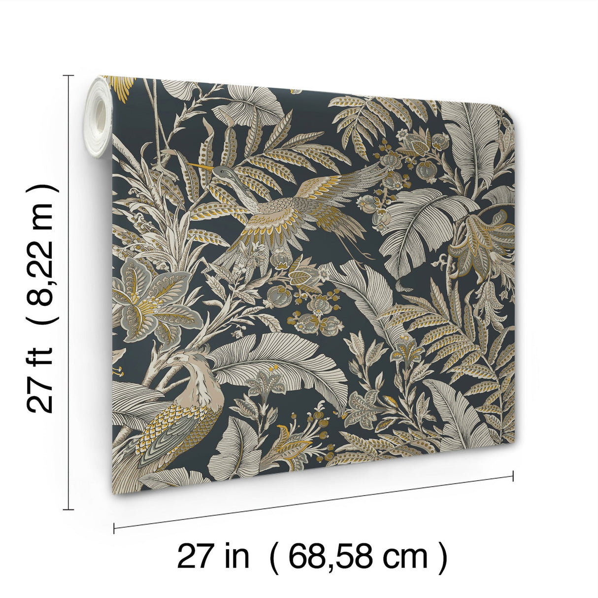 Heronwood Black by Antonina Vella Wallpaper – York Designer Series AB3104