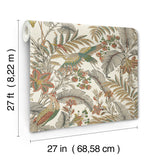 Heronwood Sedona by Antonina Vella Richly Illustrated Tropical Bird and Botanical Non-Woven Wallpaper Artifacts Collection - AB3105